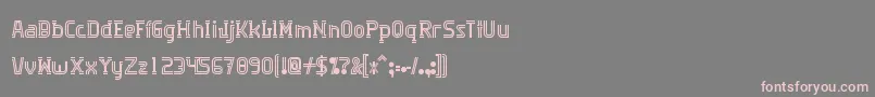 Algorithma-fontti – vaaleanpunaiset fontit harmaalla taustalla