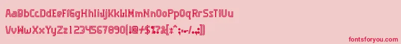 Algorithma Font – Red Fonts on Pink Background