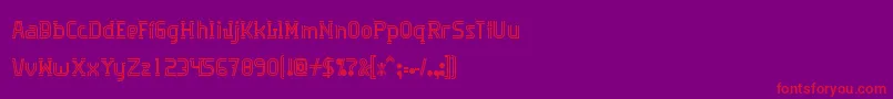 Algorithma Font – Red Fonts on Purple Background