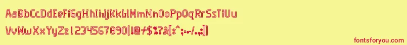 Algorithma Font – Red Fonts on Yellow Background