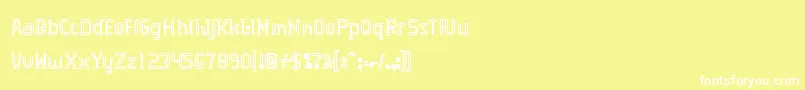 フォントAlgorithma – 黄色い背景に白い文字