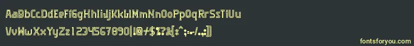 Algorithma Font – Yellow Fonts on Black Background