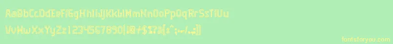 Algorithma Font – Yellow Fonts on Green Background