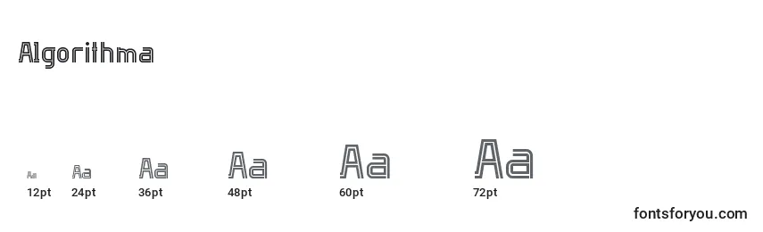 Algorithma Font Sizes