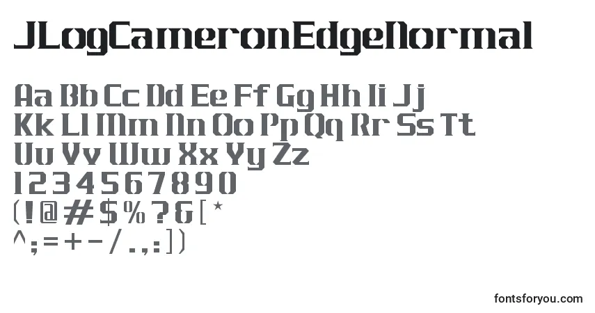 Czcionka JLogCameronEdgeNormal – alfabet, cyfry, specjalne znaki