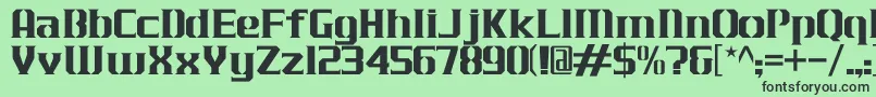 JLogCameronEdgeNormal Font – Black Fonts on Green Background