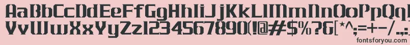 JLogCameronEdgeNormal Font – Black Fonts on Pink Background