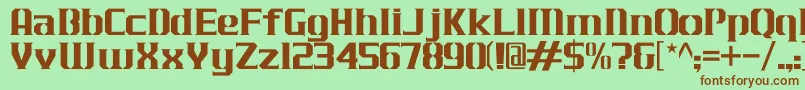 Шрифт JLogCameronEdgeNormal – коричневые шрифты на зелёном фоне