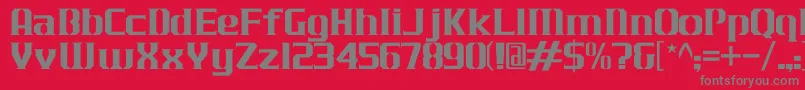 JLogCameronEdgeNormal-Schriftart – Graue Schriften auf rotem Hintergrund