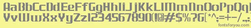 JLogCameronEdgeNormal Font – Gray Fonts on Yellow Background