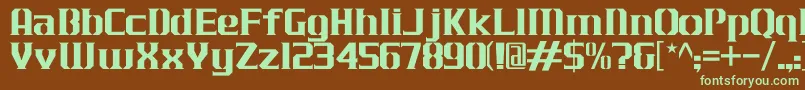 JLogCameronEdgeNormal-Schriftart – Grüne Schriften auf braunem Hintergrund