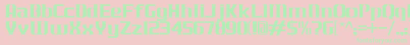 JLogCameronEdgeNormal Font – Green Fonts on Pink Background