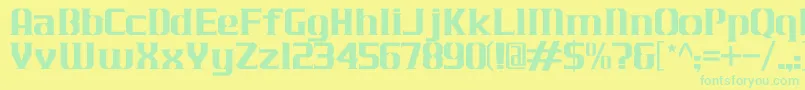 JLogCameronEdgeNormal Font – Green Fonts on Yellow Background
