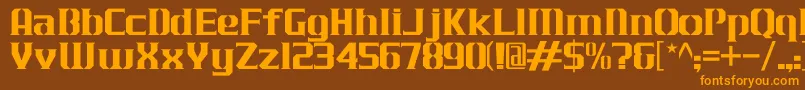 JLogCameronEdgeNormal Font – Orange Fonts on Brown Background