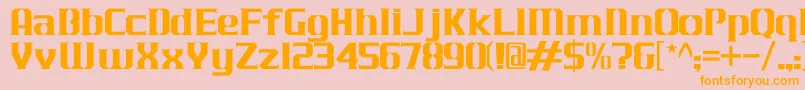 JLogCameronEdgeNormal Font – Orange Fonts on Pink Background