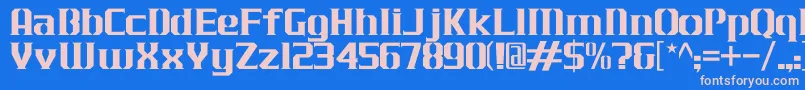 JLogCameronEdgeNormal Font – Pink Fonts on Blue Background