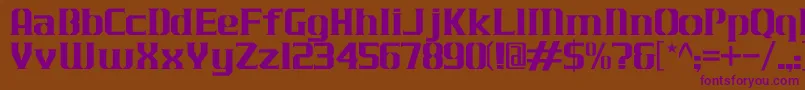 JLogCameronEdgeNormal Font – Purple Fonts on Brown Background