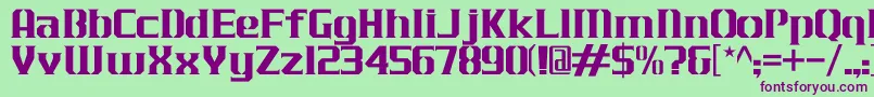 JLogCameronEdgeNormal Font – Purple Fonts on Green Background