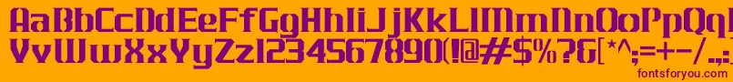 JLogCameronEdgeNormal Font – Purple Fonts on Orange Background