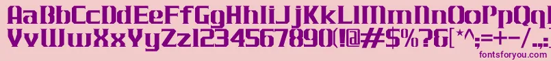 JLogCameronEdgeNormal Font – Purple Fonts on Pink Background