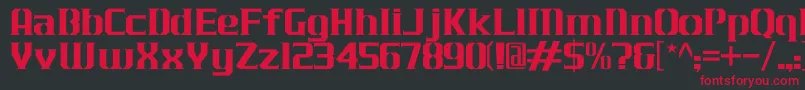 JLogCameronEdgeNormal Font – Red Fonts on Black Background