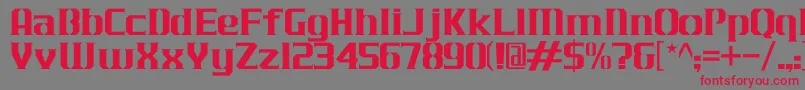 JLogCameronEdgeNormal-Schriftart – Rote Schriften auf grauem Hintergrund