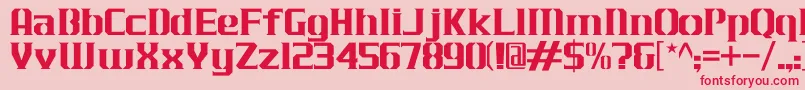 JLogCameronEdgeNormal Font – Red Fonts on Pink Background