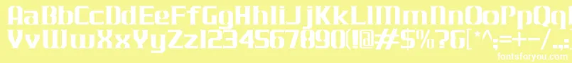 JLogCameronEdgeNormal Font – White Fonts on Yellow Background