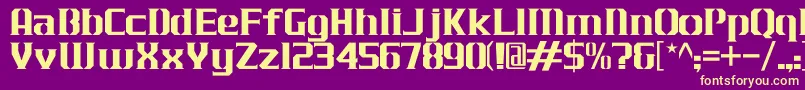 JLogCameronEdgeNormal-Schriftart – Gelbe Schriften auf violettem Hintergrund