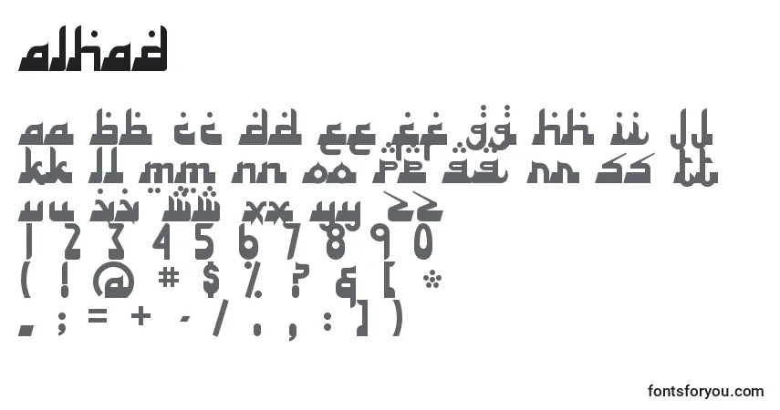 ALHAD    (119090) Font – alphabet, numbers, special characters