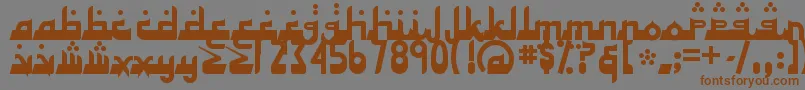 ALHAD    Font – Brown Fonts on Gray Background