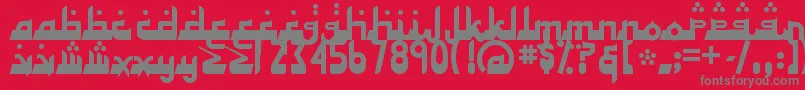 ALHAD    Font – Gray Fonts on Red Background