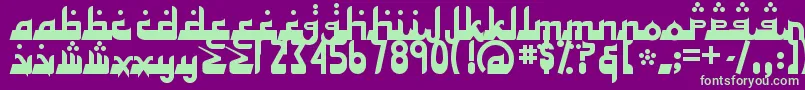 ALHAD    Font – Green Fonts on Purple Background