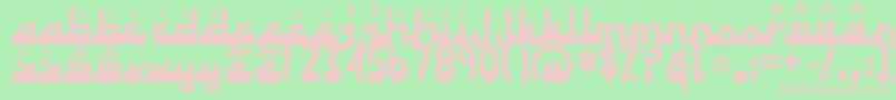 ALHAD    Font – Pink Fonts on Green Background