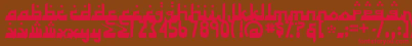 ALHAD    Font – Red Fonts on Brown Background