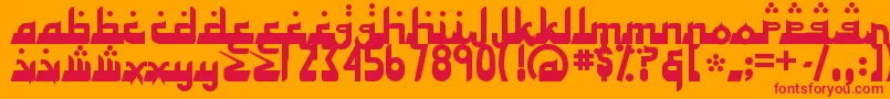 ALHAD    Font – Red Fonts on Orange Background