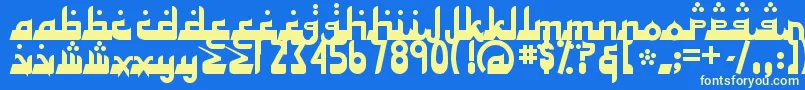 ALHAD    Font – Yellow Fonts on Blue Background