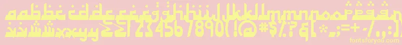 ALHAD    Font – Yellow Fonts on Pink Background