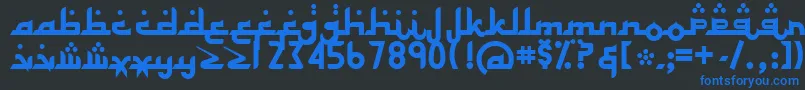 ALHAMBRA Font – Blue Fonts on Black Background