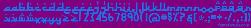 ALHAMBRA Font – Blue Fonts on Purple Background