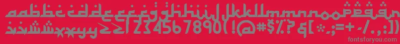 ALHAMBRA Font – Gray Fonts on Red Background