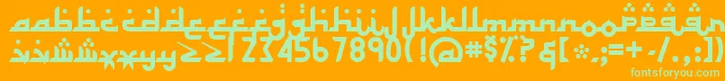 ALHAMBRA Font – Green Fonts on Orange Background