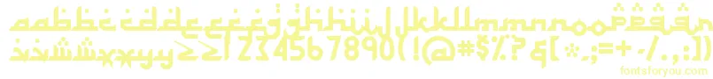 ALHAMBRA Font – Yellow Fonts on White Background