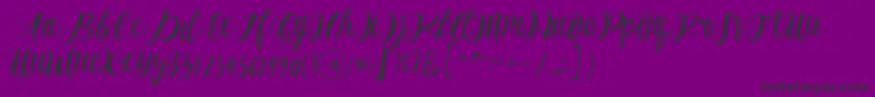 Alhenya Script Font – Black Fonts on Purple Background