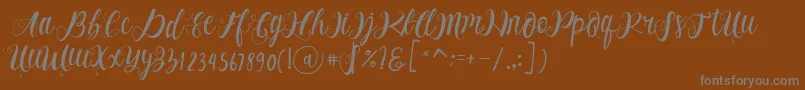 Шрифт Alhenya Script – серые шрифты на коричневом фоне