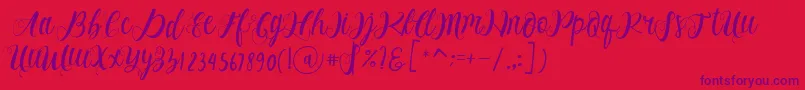 fuente Alhenya Script – Fuentes Moradas Sobre Fondo Rojo