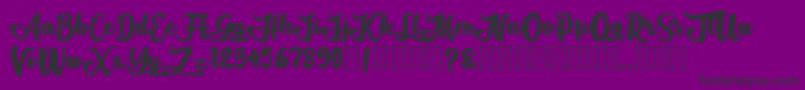 AliandoRocky Font – Black Fonts on Purple Background