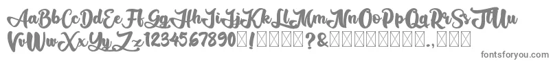 AliandoRocky-Schriftart – Graue Schriften auf weißem Hintergrund