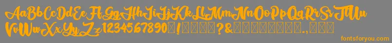 AliandoRocky-Schriftart – Orangefarbene Schriften auf grauem Hintergrund