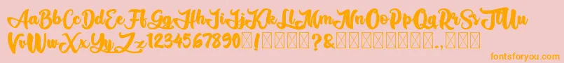 AliandoRocky Font – Orange Fonts on Pink Background
